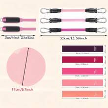 10pcs Resistance Band Set, Enhances Flexibility And Agility, Suitable For Yoga, Pilates, Also Applicable For Resistance Training In Gymnastics And Dance - A - View 7