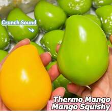 Crispy Temperature-Sensitive Mango Squishy Toy, Block-Filled Malleable Slow Rebound, ASMR Sensory Stress Relief Squeeze Toy, Suitable For Teens And Adults - Multicolor - View 2