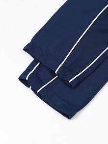 1pc Tween Girls Loose Casual Versatile Solid Color Outdoor Sports Workout Cargo Pants, Spring/Autumn - Blue - View 5