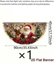2pcs/1pc Christmas Themed Fan-Shaped Small Flag Decorations, Suitable For Christmas Party, Christmas Tree Decoration, Theme Party, Thanksgiving, New Year, Christmas Party Favors, Holiday Party And Holiday Scene Decoration - One Size Fits All - View 13