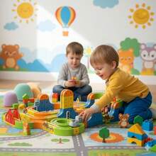 133-Piece 3D Anti-Gravity Electric Train Track Set, DIY Assembly Toy With Firm Link Structure - Multicolor - View 6