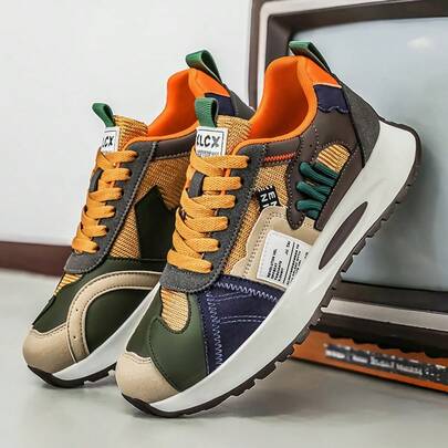 Low-Top Men's Athletic Shoes Casual Shoes Running Shoes Walking Shoes Daily Fashion Footwear Shoes Tennis Shoes Streetwear (Random Lettering)