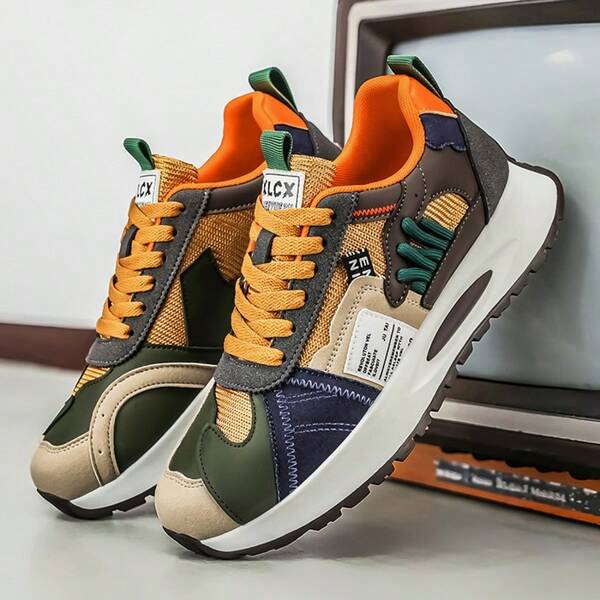 Low-Top Men's Athletic Shoes Casual Shoes Running Shoes Walking Shoes Daily Fashion Footwear Shoes Tennis Shoes Streetwear (Random Lettering)