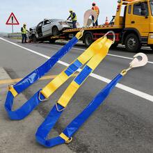 Heavy-Duty Winching Assistance Straps, Webbing Winch Towing Rope, Durable Polyester, Ideal For Outdoor Use, Suitable For Emergency Vehicle Rescue, Tow Strap, Sturdy Construction - Blue - View 5