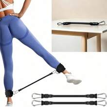 Fitness Cable Machine Attachments Kit 10Pcs , Tricep Rope, Exercise Handles, Ankle Cuffs, Door Anchor, Carabiner Clips For Gym Training - A - View 5