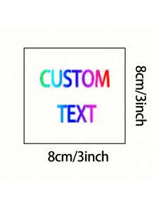 3pcs Personalized Custom Name Text Stickers, Holographic Glitter Calligraphy Stickers, Suitable For Wedding Gift Boxes And Balloons, Birthday Anniversary Meetings And Office Decoration, Applicable To Glass Cups, Mugs, Rollers And All Smooth Surfaces, 1pc - Multicolor - View 8