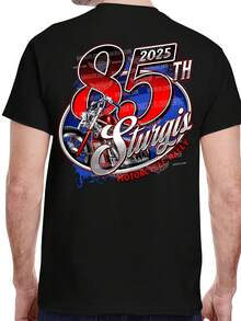 2025 Sturgis Motorcycle Rally Big Anniversary T-Shirt No - 款式 - 查看 1