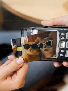 1pc Funny Cat Official Credit Card Sticker Privacy Protection Card Skin, Selfie Pet Cat Pattern Birthday Gift PVC Material Anti-Fingerprint Anti-Scratch Wear-Resistant Card Sleeve, Card Protector, Suitable For Men, Women, Couples, Small Chip Card, Bank Card Decoration Sticker, Credit Card, Transit Card, Student Campus Card Personalized DIY - Type a - View 9