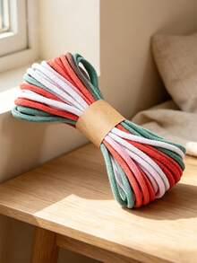 1/3/6/12pcs Approx. 10m 3mm Core Cotton Multi-Color Braided Rope Decorative Accessories, Handmade DIY Cotton Rope Crafts, Keychain Accessories - Braided Rope - View 19