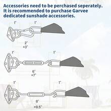 Vela de sombra triangular para exterior 12x12x12 ft - Bloqueo UV - Toldo tipo sail shade para patio, jardín, terraza y deck - Instalación fácil - Azul - Ver 8