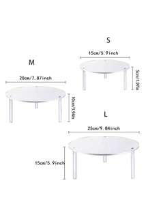 Transparent Acrylic Cake Stand, Easy Assembly And Disassembly, Wedding Ceremony Birthday Cake Stand, Cake Model Carousel Support Rack, Baking Display Shelf, Dessert Table Decoration Tray, Customized - Clear - View 5