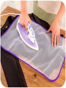 1pc Ironing Cloth, (This Product Is Made Of Ultra-Thin Material, Please Soak It In Cold Water Before Use To Avoid Damaging Clothes During Use. Water Drops Evaporate Quickly During Use, You Can Soak It In Cold Water Again Before Using. It Has Both Heat Insulation And Ironing Functions,) Home Mesh Material Suitable For Various Clothing Fabrics, Can Be Used As An Ironing Pad Or Ironing Mesh. - A - View 5