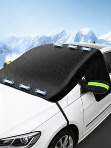 Car Windshield Snow Cover, 6 Built‑In Magnets Car Front Window Frost Ice Sun Shade Protector, All‑Weather Waterproof Anti‑Snow Anti‑Dust Sun UV Protection Windshield Cover With Mirror Cover For Most Cars Sedan SUV - Multicolor - View 11