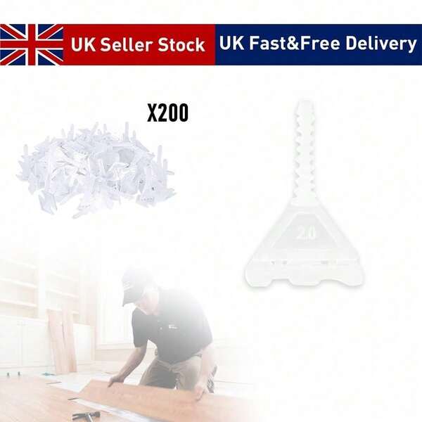 300PCS TILE SPACER Levelling System Plus 2mm  Spacer + Nut