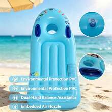 Papan Apung Selancar Tiup PVC Tebal dengan Pegangan Ganda, Rakit Apung Seimbang dengan Katup Udara Terintegrasi, Papan Apung Lipat Praktis untuk Laut dan Kolam Renang - Papan selancar - View 2