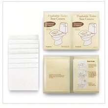 20/80pcs Disposable Toilet Seat Covers, Water-Soluble Paper Toilet Seat Pads For Travel, Business Trip, Commute, Hotel, Portable And Convenient - View 4