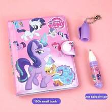 asmodee My Little Pony Notebook, Portable Pocket Notebook For Registration And Homework, Prize Gift With Pen, Suitable For Back To School, Halloween, Christmas, Gift For Friends - Square - View 3