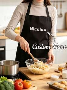 Personalized Chef's Apron, Customizable And Unisex. Great For Cooking, Grilling And Other Kitchen Activities. Wonderful Gift Choice For Father's Day, Mother's Day, Birthdays, Anniversaries, Graduations, Weddings And Various Special Occasions. - Multicolor - View 4
