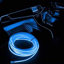 Lampu Dekoratif LED Interior Mobil EL Wiring Neon Strip untuk DIY Otomotif Lampu Ambient Fleksibel Suasana Pesta Dioda USB - Pencahayaan sekitar mobil - View 1