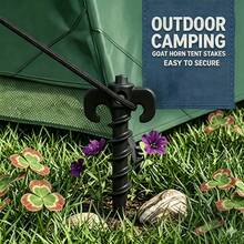 10/20pcs Heavy Duty Spiral Tent Stakes With 1 Sleeve - 7.9 Inch Screw-In Ground Anchors, Suitable For Camping, Beach, Inflatable Equipment And Garden Lawn - Durable Outdoor Windproof Stakes - Heavy-duty Spiral Tent Peg Set - View 3