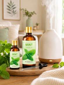Óleo Essencial de Hortelã-Pimenta 100ml, 30ml, Óleo Essencial Premium, Adequado para Difusores, Umidificadores, Decoração de Casa, Fabricação de Sabonetes e Velas, Presente de Feriado - óleo essencial de hortelã-pimenta - Visão 4