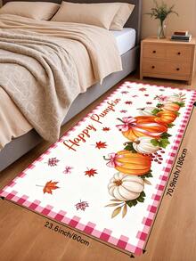 1/2pcs Autumn Thanksgiving Pumpkin Pattern Doormat, Outdoor Welcome Mat, Carpet, Autumn Floor Mat, Thanksgiving Front Door Mat - Multicolor - View 14