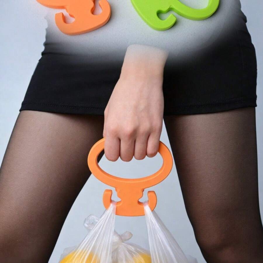 1pc 3D Printed Shopping Bag Handle, Ergonomic Effort-Saving Carrying Tool, Anti-Strap Comfortable Grip, Can Carry Multiple Bags, Essential For Grocery Shopping, Lightweight And Portable Carrying Assistant