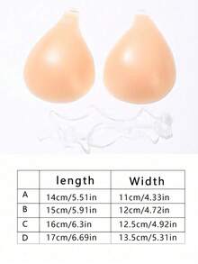 1Pair Invisible Adhesive Push-Up Bra With Clear Halter Neck Strap, Reusable Sticky Strapless Lift Bra For Deep V Tops, Backless Dresses, Swimwear & Wedding Gowns - Multicolor - View 6