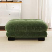 Paris Ottoman Yellow - Vintage Chenille Style - 綠色 - 查看 3