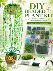 2800pcs Beaded Plant Set, Green Beaded Plant Kit,Preserved Plant Set, Natural-Colored Crystal Glass Leaf Beads For DIY, Green Glass Beads For Plant Making, Green Beads For Preserved Plants, Beaded Leaves For Jewelry Making, DIY Crafts - Multicolor - View 2