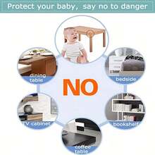 20/15/10/8/6/5PCS Transparent L-Shaped Corner Protectors, Soft Transparent Silicone Baby Furniture Edge Guards, Suitable For Sharp Edges - Clear - View 9
