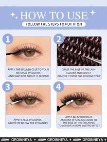 112pcs D-Curl Single Lash Extensions, Long-Lasting, Lightweight & Long, Suitable For Home DIY Beginners, Portable Travel Pack, Soft & Voluminous, Mixed Design, Enhances Eyes, Easy To Use, Perfect For Stage/Daily/Cosplay/Photography/DIY Eye Makeup - D - View 5