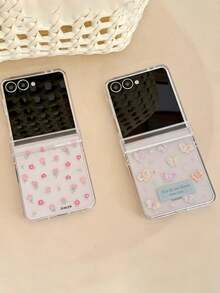 Casing Ponsel Transparan Motif Grafiti Bintang Kupu-kupu Y2K Kompatibel dengan Galaxy ZFlip 8 Z 5G Ukuran Kecil Transparan dengan Engsel Keras - kupu-kupu - View 5