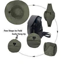 2 Paket Topi Ember Tahan Air Musim Semi/Panas, Topi Hiking Luar Ruangan, Tas Penyimpanan Lipat, Tipis, Cepat Kering, Dengan Tali Tahan Angin yang Dapat Diatur, Topi Ember Unisex, Topi Pelindung Matahari, Cocok Untuk Aktivitas Luar Ruangan, Hiking, Panjat Tebing, Memancing, Berburu, Perjalanan, Golf - Topi nelayan - View 9