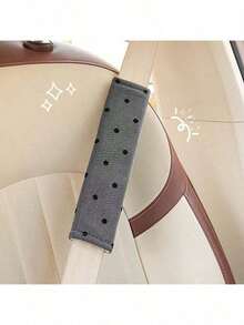 1pc Car Shoulder Cover Polka Dot Bowknot Soft Anti-Wear Car Shoulder Cover (The Number And Position Of Bowknots On The Shoulder Cover Are Random) - A - View 13