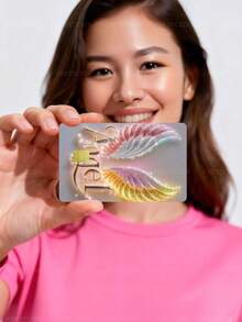 1pc "Angel" Official Credit Card Sticker Privacy Protection Card Skin, Angel Diamond Wings Holiday Gift PVC Material Anti-Fingerprint Anti-Scratch Wear-Resistant Card Sleeve Skin, Suitable For Small Chip Cards, Bank Cards, Credit Cards, Transit Cards, Student Campus Cards Personalized DIY - Multicolor - View 12