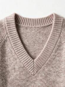 SEREN Women's New All-Match V-Neck Knit Sweater, Loose Slouchy Versatile Base Layer For Autumn/Winter, Suitable For Daily Commute Wear - Yan - View 11