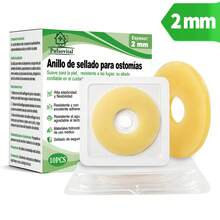 Pulsovital Kit Anillos de Barrera Cutánea para Ostomía Espesor 2mm y 4mm, Moldeables Hidrocoloide Recortables 20‑40mm / 40‑70mm, Resistente a Fugas, 20 Pcs Total - Albaricoque - Ver 2