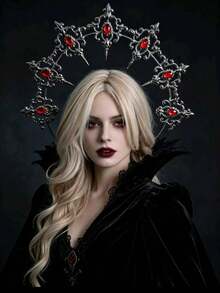 1pc Vintage Gothic Halo Headpiece For Women, Suitable For Various Holiday Parties, Cosplay And Other Occasions - Multicolor - View 6