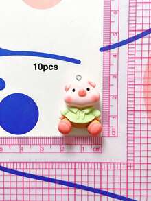 10/20/100pcs Glossy Cartoon Animal Pendants DIY Handmade Keychain Charms Bag Accessories - Multicolor - View 11