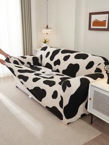 1PC Black & White Classic Carved Milk Pattern Cationic Sofa Cover, High Elasticity Full Coverage Anti-Dirt Anti-Dust Sofa Protector, Living Room Old Sofa Renewal, Machine Washable & Dry Cleanable, Suitable For 1/2/3/4 Seater Sofas, Autumn/Winter Style - Multicolor - View 11