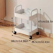 FAXHION Small Cart Storage Rack, Bedroom Storage Rack, Household Kitchen Activity Storage Rack, Multi-Layer Storage Rack - View 5
