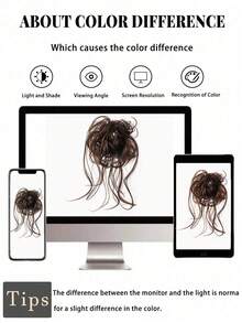 A Loose, Curly Hair Tie Bun With Flowing, Wispy Strands; A Clip-On Updo For Easy Wear And Quick Styling, Suitable For Everyday Wear By Women. - Multicolor - View 7