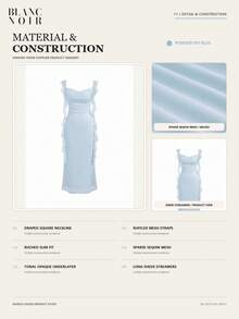 Sky Blue| Women's Elegant Sky Blue Sequin Mesh Ruffle Trim Bodycon Maxi Dress - 天藍色 - 查看 10