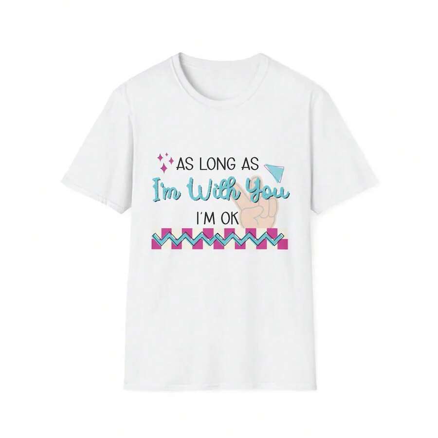 OK Lyrics T-Shirt, 90s Music Fan Tee - 白色 - 查看 1