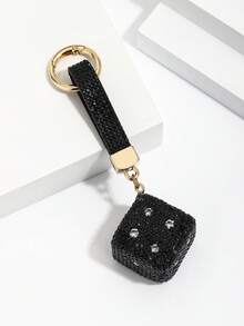 Hot-Selling New DIY Handmade Cute 3D Rhinestone Colorful Dice Keychain, Creative Rhinestone Dice Car Key Book Bag Pendant, Mother's Day Gift, Gift For Girlfriend, Bag Decoration Charm, Holiday Creative Gift, Event Gift, Suitable For Daily Use - Multicolor - View 6
