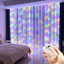 Lampu Tirai Bertenaga Baterai 3/6m, Cocok untuk Natal, Halloween, Pernikahan, Ulang Tahun, Pesta dan Dekorasi Rumah, Lampu Suasana Liburan, Lampu Hias Halloween - Lampu tirai kotak baterai - View 6