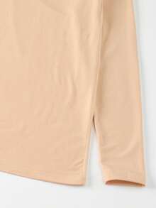2pcs/Set Women's Thermal Underwear Set, Crew Neck Top + Pants, Winter Base Layer Thermal Top And Leggings - Beige - View 6