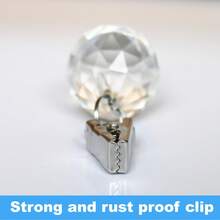 8 Pcs Transparent Acrylic Crystal Outdoor Curtain Weights, Heavy Decorative Drapery Weights, With Anti-Rust Stainless Steel Clip For Curtains, Tablecloths, And Garden Flags - View 5