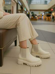 Women Ankle Boots & Booties - Beige - View 4